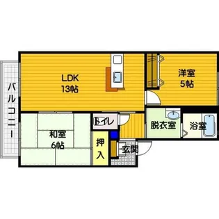 ディアス城南【202号室】の間取り