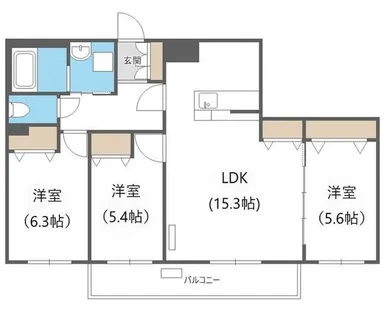 リーフウィング【4階】の間取り