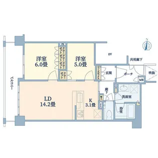 ザ・京都レジデンス 御所南【2階】の間取り