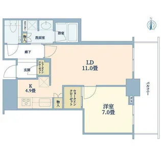 グランドメゾン新梅田タワーTHE CLUB RESIDENCE【7階】の間取り