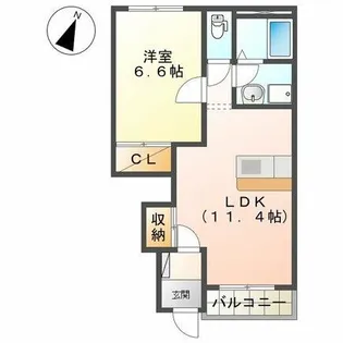シルフィード【105号室】の間取り