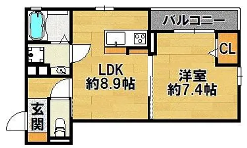 RハイツⅢ【1階】の間取り