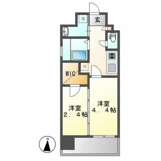 シーズンフラッツ矢場【601号室】の間取り
