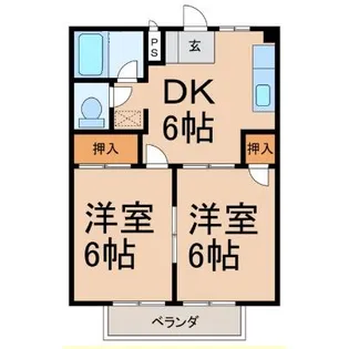メゾンサンプチ【2階】の間取り