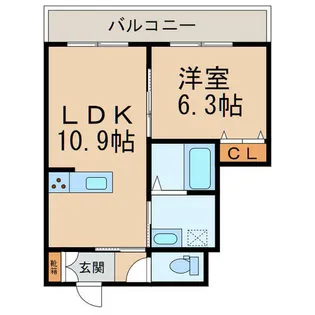 ベルテ本郷口【3階】の間取り