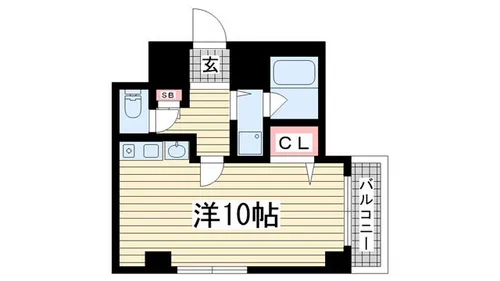 エトワール山手小山【202号室】の間取り