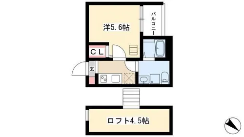 エスポワール BeBe【1階】の間取り