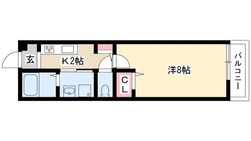 アンプルール リーブル ロイヤル【2階】の間取り