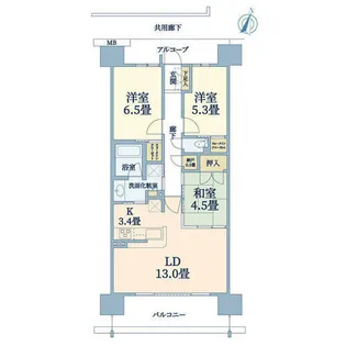 プラウドシティ塚口マークフォレスト【11階】の間取り