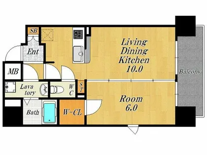 ランドセントラル梅田【8階】の間取り