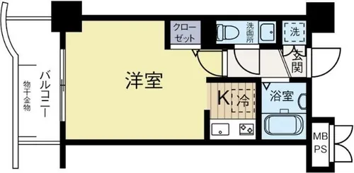 福岡県福岡市中央区港2丁目【マンション】の間取り