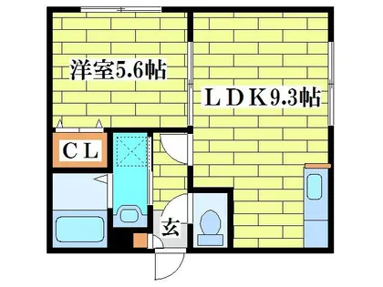 クレセール清田【1階】の間取り