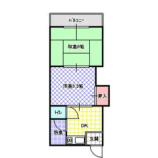 ハイツ北之町B棟【303号室】の間取り