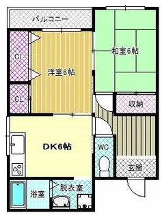 ブルーシュ喜志【5階】の間取り