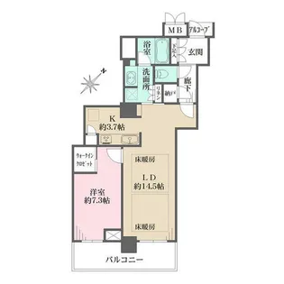 アーバンライフ神戸三宮ザ・タワー【27階】の間取り