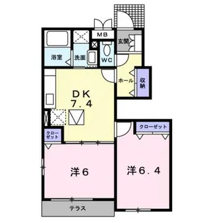 フォレストパーク・弐番館【103号室】の間取り