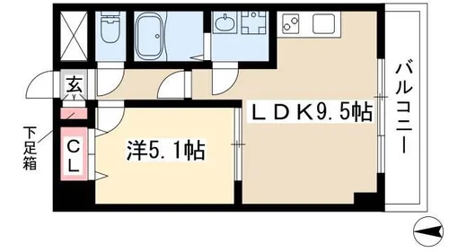 サンマール金山南【5階】の間取り