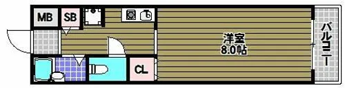 マンション福寿【4階】の間取り