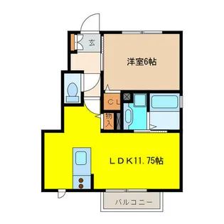 リヴェール【1階】の間取り
