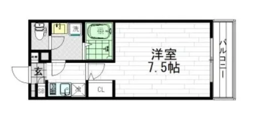 クレスト舎利寺【1階】の間取り