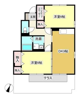 フルールB棟【1階】の間取り