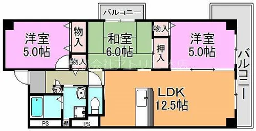 レシェンテオクノ【7階】の間取り