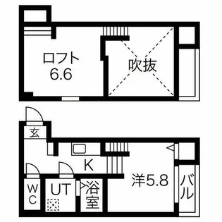 アルバーノ鶴舞Ricco【103号室】の間取り