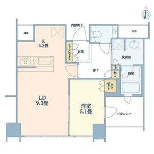 ザ・ファインタワー大手前【24階】の間取り