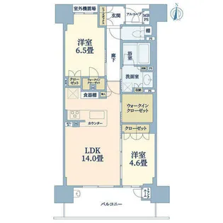 ワコーレ豊中ステーションウィング【9階】の間取り
