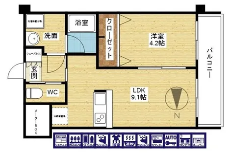プレジオ御幣島【3階】の間取り