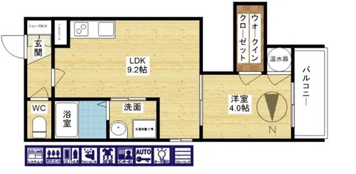 GRANDIR姫島【3階】の間取り