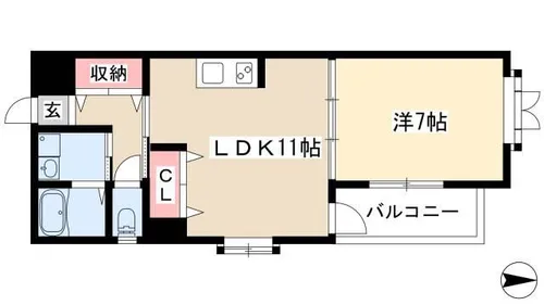 プロビデンス東片端【0302号室】の間取り