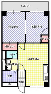 第2林マンション【503号室】の間取り