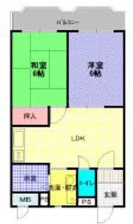ウエストストリーム【301号室】の間取り
