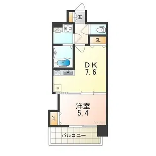 KMレジデンス堺東駅前【8階】の間取り