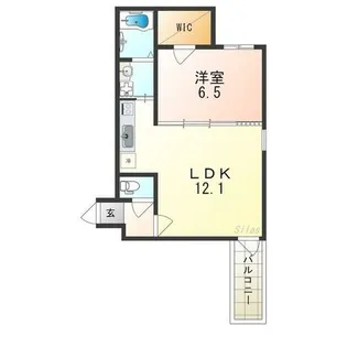 フジパレス関茶屋N【1階】の間取り
