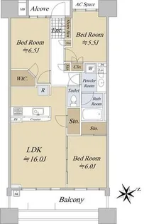 パークスクエア藤が丘【5階】の間取り