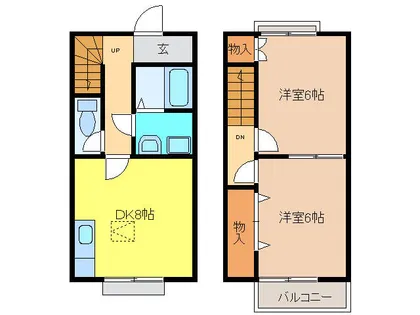 パークサイド高木A【1階】の間取り