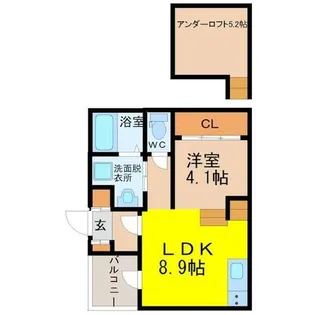アジュール山王【1階】の間取り