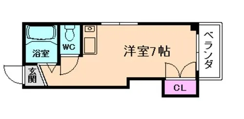 セレナ中桜塚【401号室】の間取り