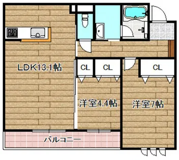 シャーメゾン ラッフィナート【303号室】の間取り