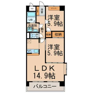 メゾン蒼空【4階】の間取り