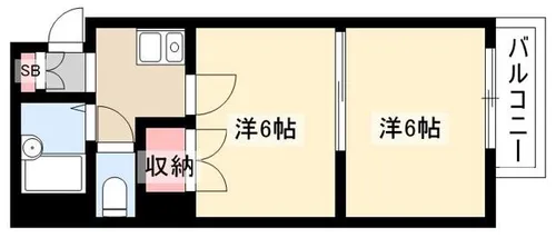 ホーメスト東山通【2階】の間取り