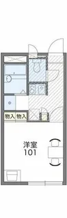 レオパレスリバージュくみの木【1階】の間取り