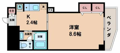 アンソレイユ天王寺北【3階】の間取り