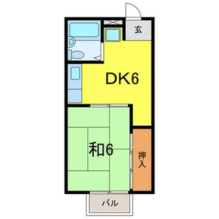 アメニティ八幡【203号室】の間取り