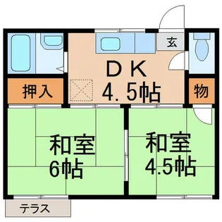 第2柏原サニーハイツ【1階】の間取り