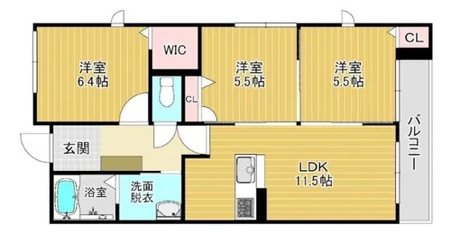 West Village Ⅱ【301号室】の間取り