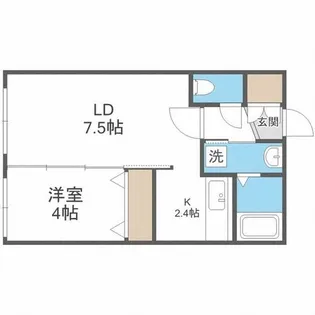 ベルコート宮の沢【4階】の間取り