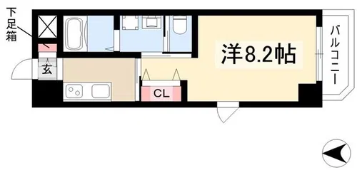 グランシャリオ波寄【502号室】の間取り